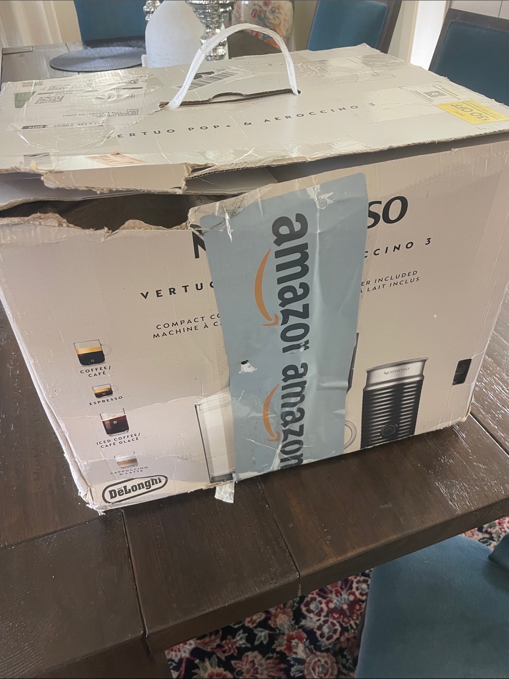 Nespresso vertuo pop + & aeroccino 3 deLonghi compact coffee machine new in box - Picture 8 of 12